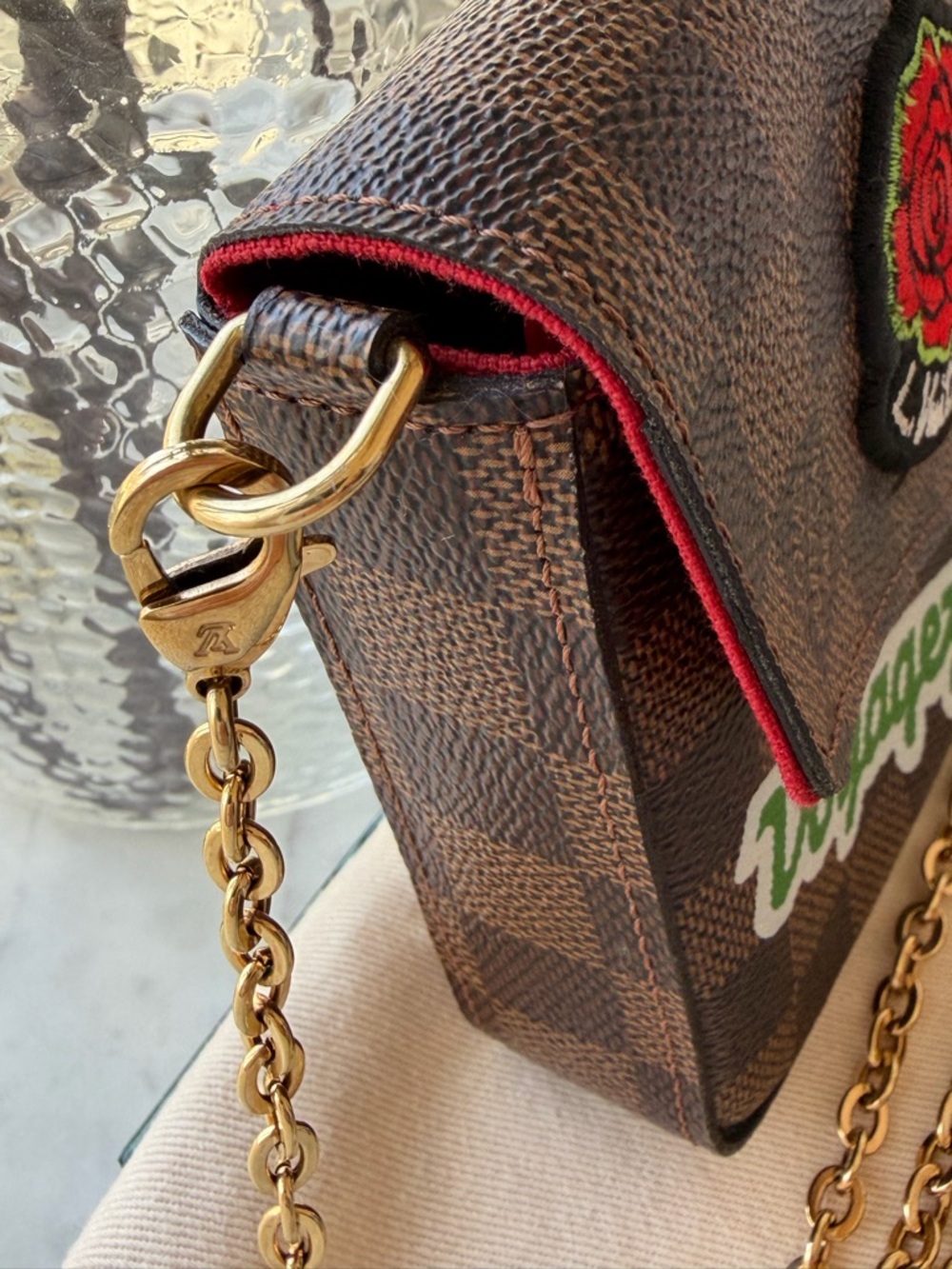 Authentic Louis Vuitton Pochette Félicie Damier Ebene canvas Crossbody - Picture 7 of 15